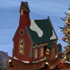 Dept 56 Dudden Cross Church Dickens Village Lighted Christmas Decoration - 1995